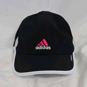 adidas Aeroready Adizero II Womens Baseball Cap Black White Pink Adjustable New